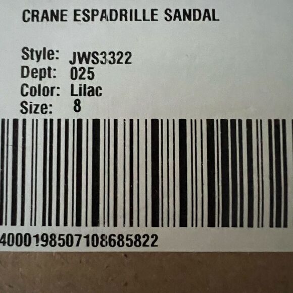 Johnny Was Lilac Crane Espadrille Sandals slides size 8 NWB - Picture 6 of 6